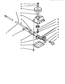 Gear Case Assembly Diagram and Parts List for 10310 4900001 TO 4999999 Lawn Boy Lawn Mower
